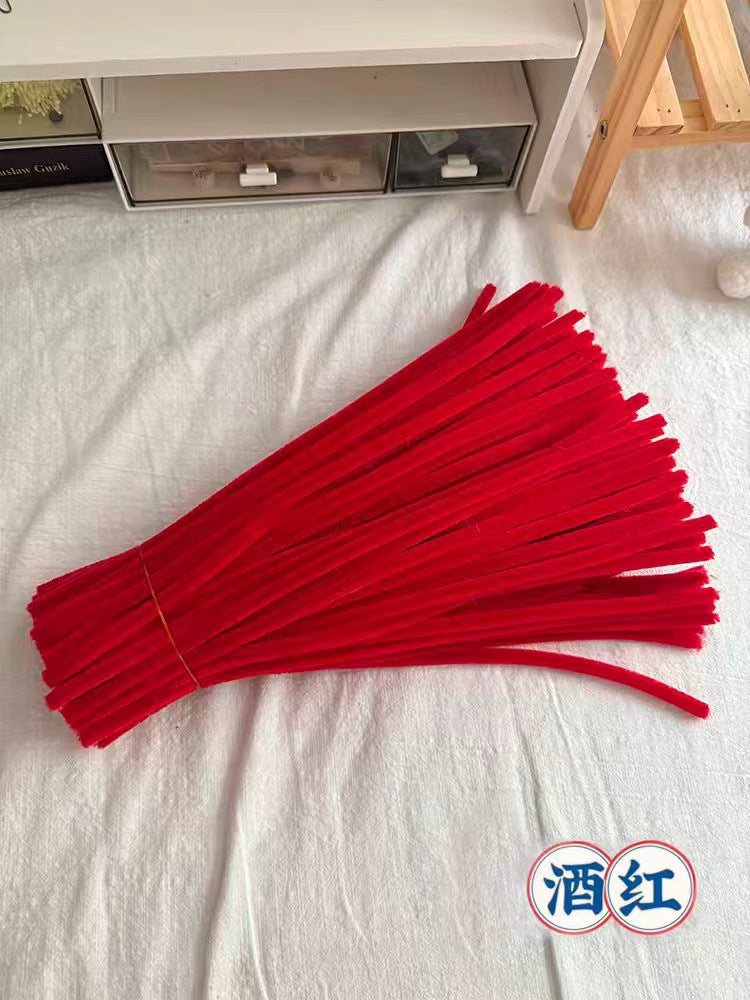 Chenille Stems pipecleaners| 100pcs Single Color Bundle | Extra Thick for DIY Crafts