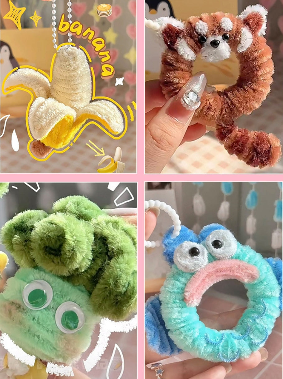 Pipe cleaners craft supplies - soft flexible chenille stems for kids and adults