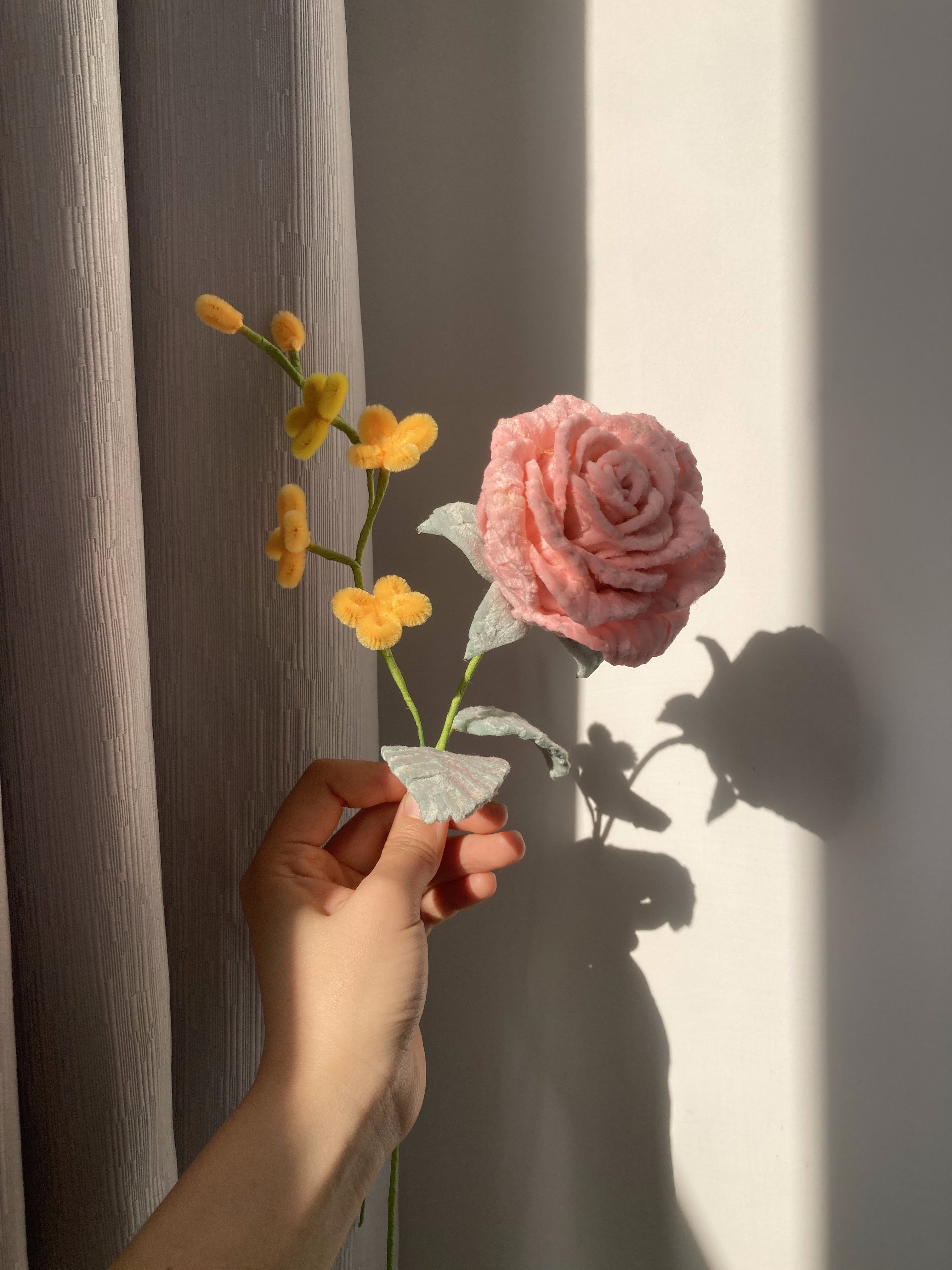 Handmade Chenille Stem Rose | Single Stem Forever Rose | Retail & Wholesale