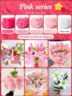 Pipe Cleaner Flower Bundle | 500pcs Color Series | Chenille Stems for DIY Bouquets & Floral Crafts