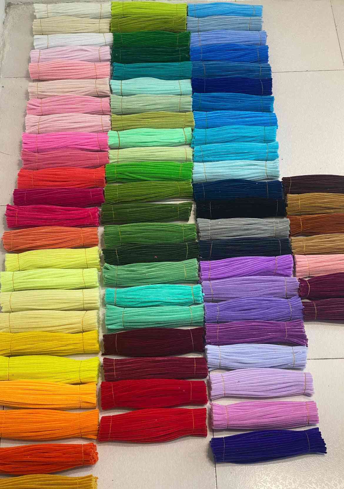 Macaron Pipe Cleaner Bundle | 5-Pack 500pcs Random Colors | Soft Chenille Stems for DIY Crafts