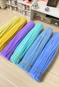 Macaron Pipe Cleaner Bundle | 5-Pack 500pcs Random Colors | Soft Chenille Stems for DIY Crafts