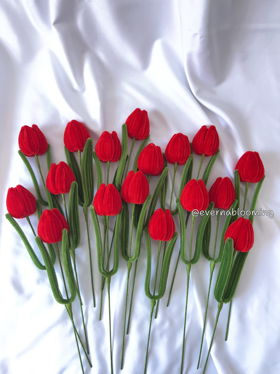 Handmade Chenille Stem Tulips | 50 Stems Wholesale | Custom Colors