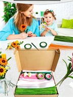 DIY Pipe Cleaner Flower Kit | All Materials Included | Red Rose & Chrysanthemum Sets | Free US Shipping