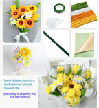 DIY Pipe Cleaner Flower Kit | All Materials Included | Red Rose & Chrysanthemum Sets | Free US Shipping