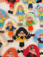 Clown and girl style mystery doll charm – handmade bag charm collectible gift
