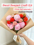 Sweet Bouquet Craft Kit – material kit with pipe cleaners, hot glue sticks and decorative accessories for one full bouquet